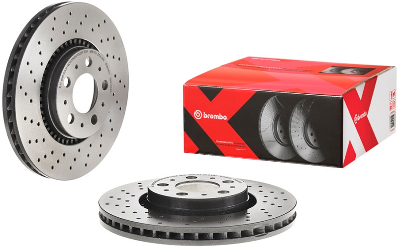 Диск тормозной передний Volvo S60, S80, V70, XC70 Brembo 09.9130.1X, D=305 мм