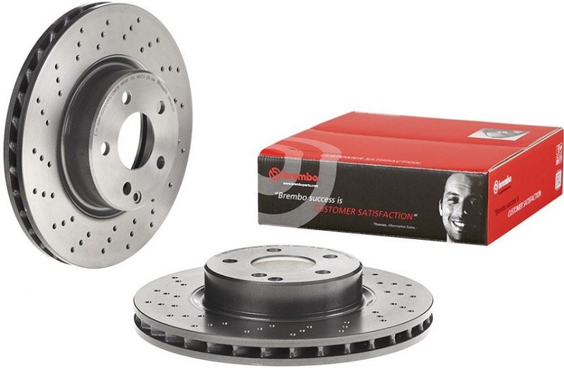 Диск тормозной передний Mercedes SL Brembo 09.9481.21, D=312 мм