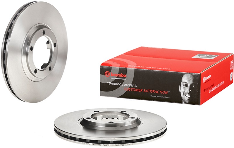 Диск тормозной передний Mitsubishi L 300 Brembo 09.5632.10, D=255 мм