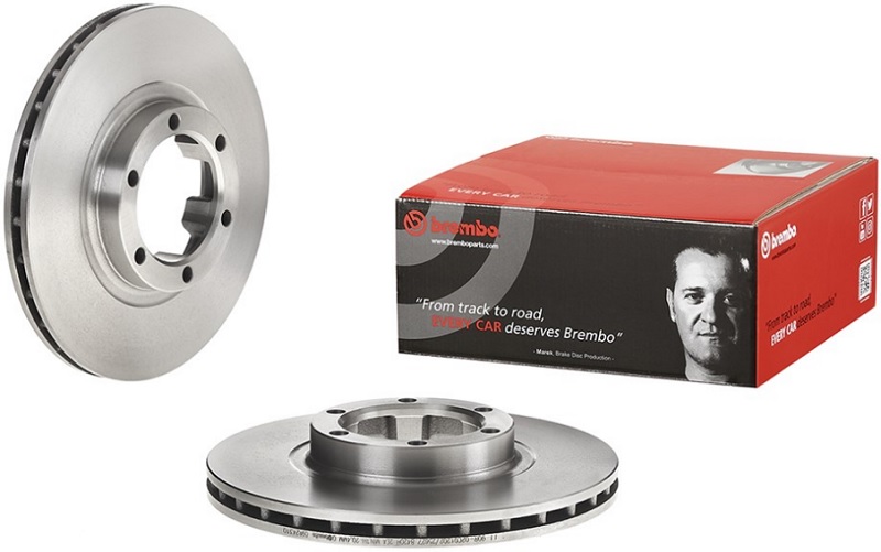 Диск тормозной передний Mitsubishi Pajero Brembo 09.A243.10, D=258 мм