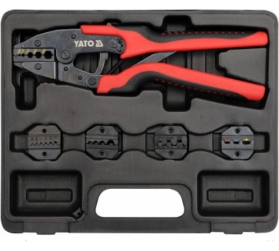 Пассатижи для обжима и зачистки проводов в наборе YATO YT2245 (6 предметов, пластиковый кейс)