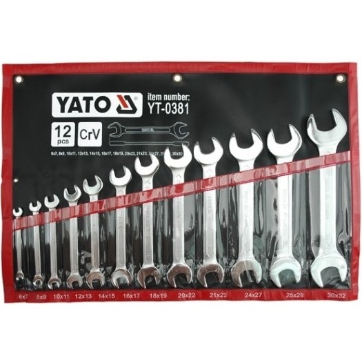 Набор ключей рожковых YATO YT0381 (12 пр)