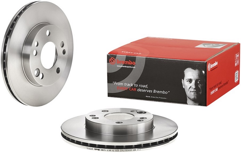 Диск тормозной передний MERCEDES-BENZ 190 Brembo 09.7291.20, D=262 мм