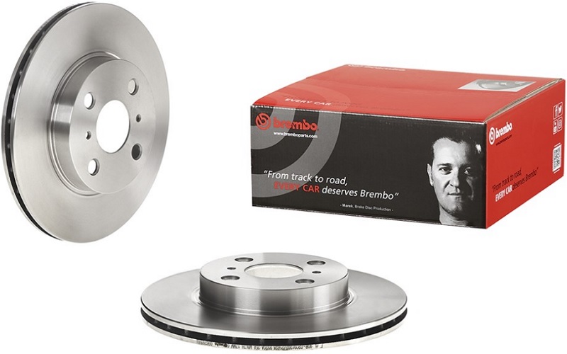 Диск тормозной передний TOYOTA PASEO, STARLET Brembo 09.6765.10, D=254 мм