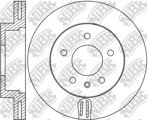 Диск тормозной передний VW TOUAREG, Porsche Cayenne NiBK RN1235SET, D=330 мм