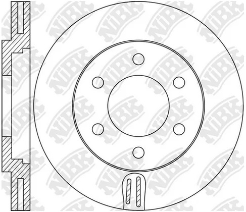 Диск тормозной передний INFINITI QX60, NISSAN PATHFINDER, MURANO NiBK RN1557, D=320 мм