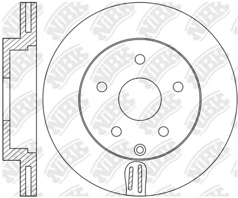 Диск тормозной передний NISSAN Elgrand, Presage, Quest NiBK RN1585, D=290 мм