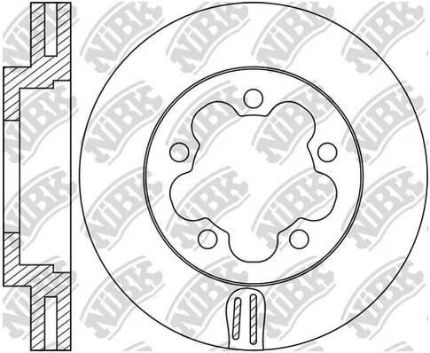 Диск тормозной передний FORD TRANSIT NiBK RN1752, D=288 мм