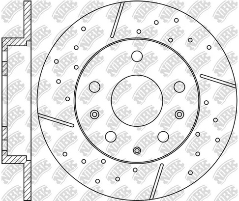 Диск тормозной задний Toyota RAV 4 Nibk RN1433DSET, D=281 мм