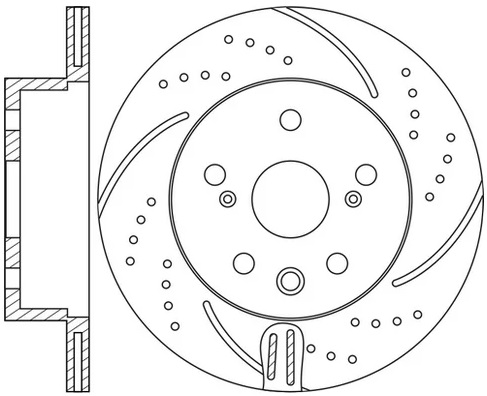 Диск тормозной задний INFINITI EX, G, M, QX50, Nissan 350Z Nibk RN22001DSET, D=308 мм