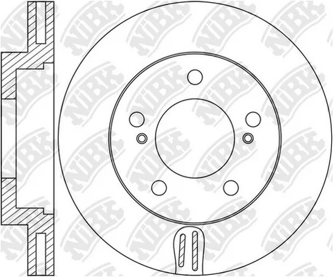 Диск тормозной передний  NISSAN X-TRAIL, JUKE NiBK RN1303DSET, D=295.5 мм