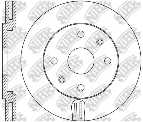 Диск тормозной передний LEXUS GS NiBK RN1498SET, D=334 мм