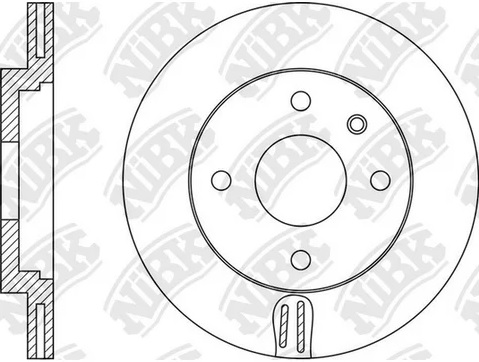 Диск тормозной задний Dodge Durango, Jeep Grand Cherokee Nibk RN1726, D=330 мм