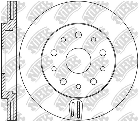 Диск тормозной задний Nissan Leaf, X-Trail, Renault Koleos Nibk RN1632DSET, D=292 мм