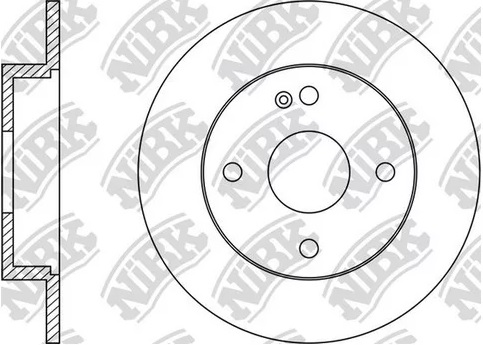 Диск тормозной передний MAZDA DEMIO Nibk RN1903, D=239 мм