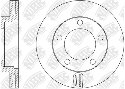 Диск тормозной передний TOYOTA HILUX, LAND CRUISER PRADO NiBK RN1128, D=319 мм