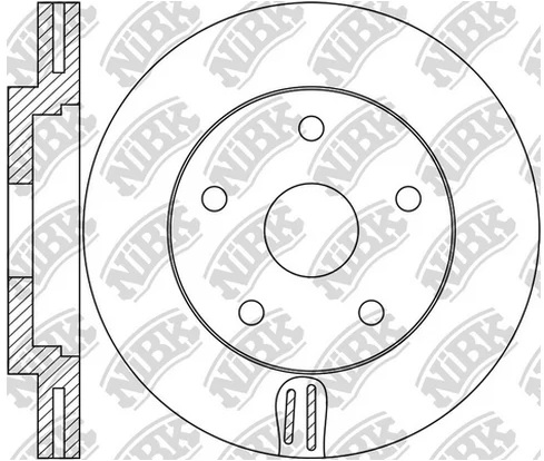 Диск тормозной передний JEEP Cherokee NiBK RN1147, D=305 мм