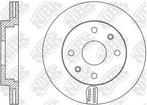 Диск тормозной передний Volvo S60, S80, V70, XC70, Ford Galaxy, S-Max, Mondeo NiBK RN1589, D=300 мм