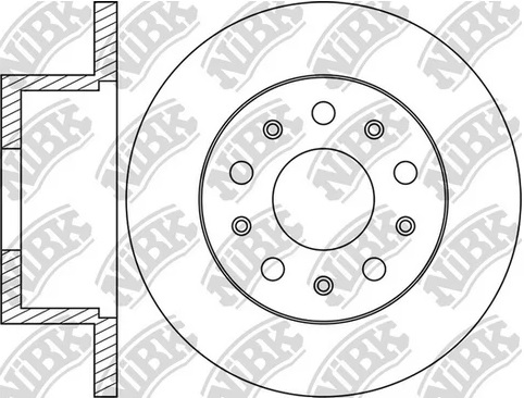 Диск тормозной передний Toyota Camry NiBK RN1162, D=296 мм