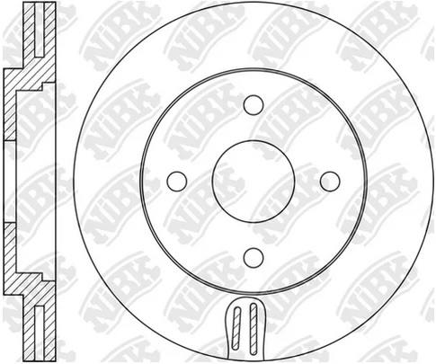 Диск тормозной передний NISSAN X-TRAIL, JUKE NiBK RN1303, D=295.5 мм