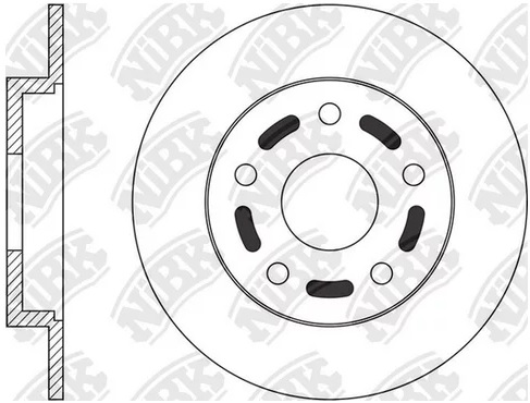 Диск тормозной задний Mazda 6 Nibk RN1552, D=278 мм