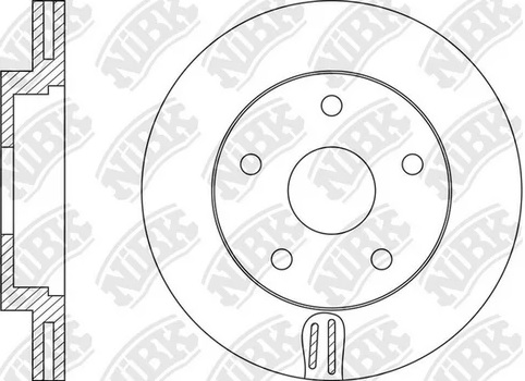 Диск тормозной передний Nissan Teana Nibk RN1568, D=296 мм