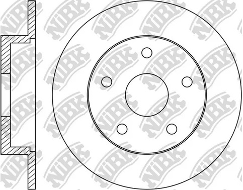 Диск тормозной задний Ford Focus Nibk RN51002, D=271 мм