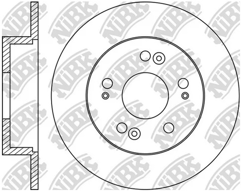 Диск тормозной передний Opel Astra, Combo, Meriva Nibk RN1202, D=280 мм