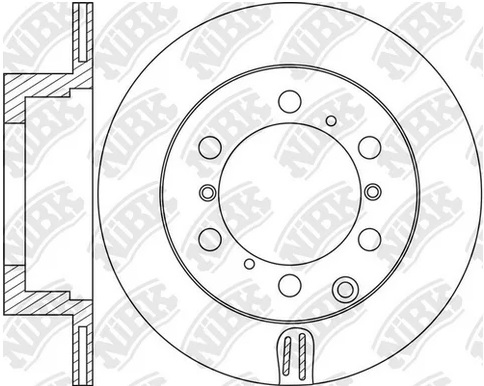 Диск тормозной передний Fiat Croma, Opel Signum, Vectra, Saab 9-3 Nibk RN1390, D=285 мм