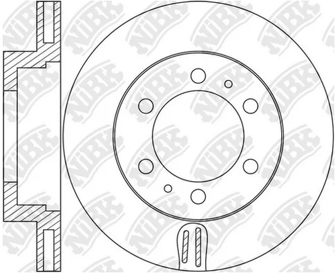 Диск тормозной задний FORD FOCUS NiBK RN1368, D=280 мм