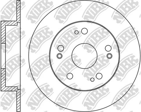 Диск тормозной передний Audi A3, SEAT Leon, Skoda Octavia, VW Golf Nibk RN1661, D=275.8 мм