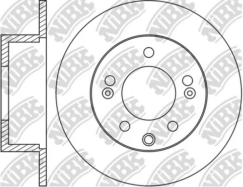 Диск тормозной передний LAND ROVER DISCOVERY, RANGE ROVER, SPORT NiBK RN1760, D=360 мм