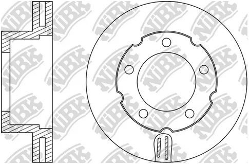 Диск тормозной передний Nibk RN1328, D=285 мм