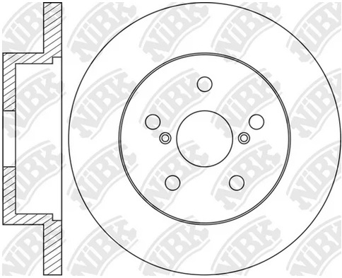 Диск тормозной задний Toyota Alphard Nibk RN1670, D=297.6 мм