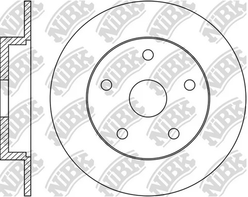 Диск тормозной задний RENAULT KANGOO, MERCEDES CITAN Nibk RN1884H, D=274 мм