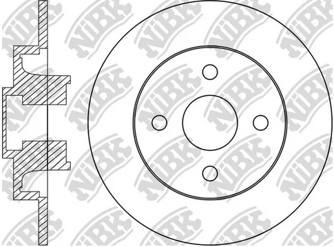 Диск тормозной задний CITROEN С3, C4, PEUGEOT 207, 307 Nibk RN1747H, D=249 мм