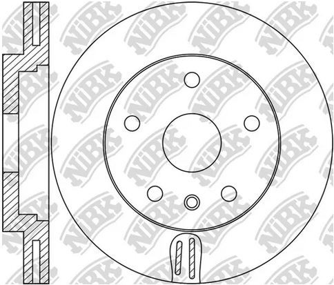 Диск тормозной передний LAND ROVER RANGE ROVER SPORT NiBK RN1733, D=380 мм