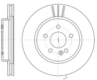 Диск тормозной передний Mercedes M-CLASS Remsa 6782.10, D=303 мм