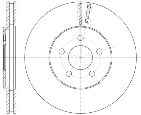 Диск тормозной передний Chrysler Sebring, Stratus Remsa 6946.10, D=282 мм