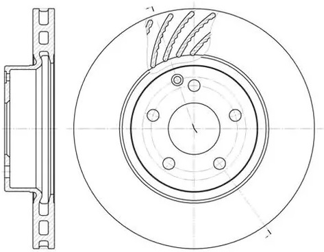 Диск тормозной передний Mercedes CLS, E-CLASS Remsa 6677.10, D=312 мм