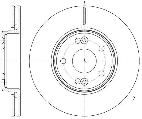 Диск тормозной передний Renault Laguna Remsa 6697.10, D=279.7 мм