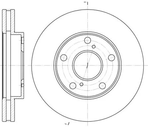 Диск тормозной передний Toyota Camry, Picnic Remsa 6571.10, D=255 мм