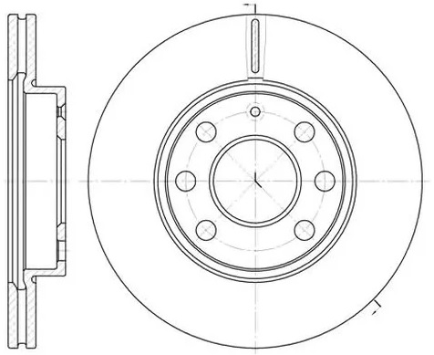 Диск тормозной передний Land Rover Freelander, Opel Corsa Remsa 6665.10, D=240 мм