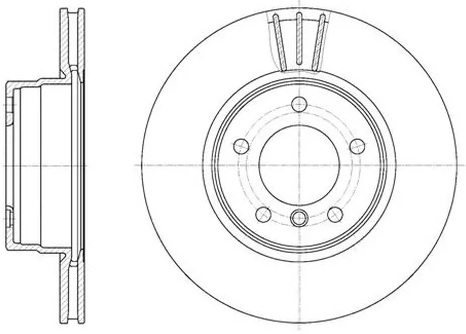 Диск тормозной передний BMW 5 Remsa 6653.10, D=309.8 мм