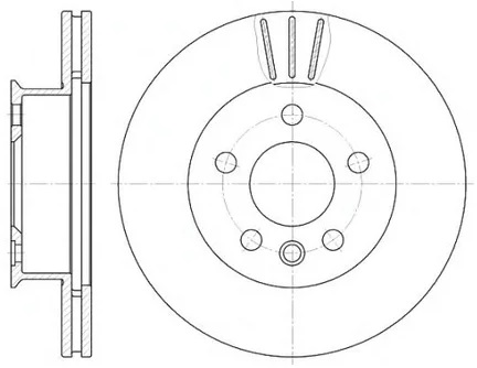 Диск тормозной передний VW Transporter Remsa 6416.10, D=280 мм