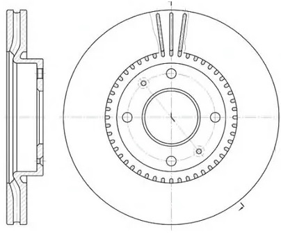 Диск тормозной передний Hyundai Elantra, Sonata, Kia Magentis Remsa 6668.10, D=280 мм