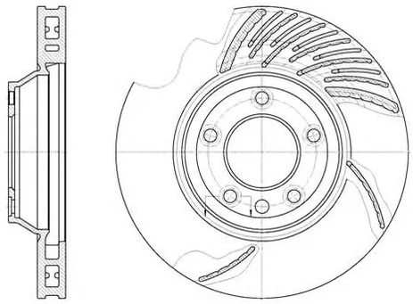 Диск тормозной передний Audi Q7, Porsche Cayenne, Panamera, VW Touareg Remsa 6769.11, D=349.7 мм