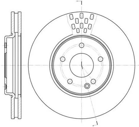 Диск тормозной передний Chrysler Crossfire, Mercedes C-CLASS, CLC-CLASS Remsa 6556.10, D=300 мм