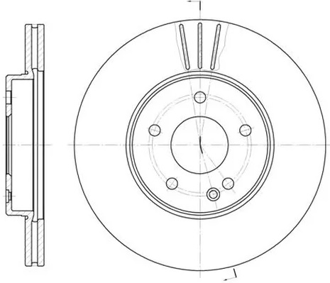 Диск тормозной передний MERCEDES Remsa 6313.10, D=284 мм