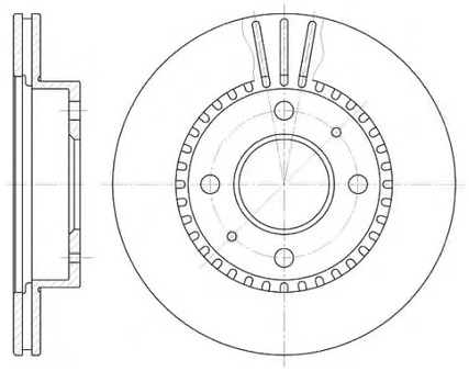 Диск тормозной передний Nissan Almera Remsa 6423.10, D=232 мм